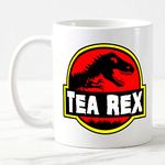 exciting Lives Tea Rex Mug- Dino Fan, Cartoon Funny Mug - For Kids, Adult Dino Fans,School kids - Gift for Birthday, Party, Return Gift - 330 ML