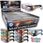 (50-Pack Retail Display) Celestial Optical EclipseGuard: Premium Eclipse Viewing Glasses - AAS Recommended | ISO 12312-2 Certified | Lenses Made in USA | Bilingual