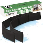 Evelots 2 Pack Moisture Snake - Absorbs Water/Leak/Spills-3 Feet-Reusable