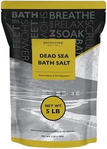 Dead Sea Salt - Mineral Spa Bath Salts - 5 LB Fine Grain Large Bulk Resealable Pack - 100% Pure & Natural - Used for Body wash Scrub - Soak for Women & Men for Skin Issues and to Relax Tired Muscles