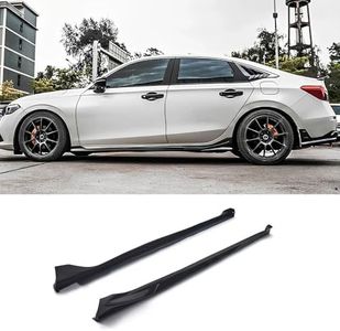 AUTRAGO Side Skirt Extension for 2022-2025 Honda Civic Sedan Hatchback RS Style Gloss Black