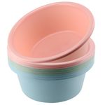 MUKLEI 12 Pack Round Plastic Wash Basin, Portable Small Plastic Washtub, Stackable Dish Tub for Home Kitchen Camping Outdoor Indoor, 10 Inch