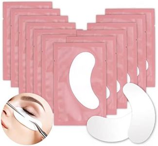 Reayou 50PACK Under Eye Pads, Lint Free Lash Extension Eye Gel Patches for Eyelash Extension,Eye Beauty Tool (Pink)