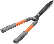 TRAMITEC Garden Hedge Shears, Manual Hedge Clippers for Shaping Shrubs and Trimming Bushes. Hedge Clippers & Shears made with Durable Carbon Steel Blades, Shock-Absorbing Bumpers and Comfort Grips.