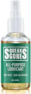 Squeaks Gone Planet Safe Multi-Purpose Penetrating Oil (2oz) for Door Hinges, Sewing Machines, Gym Equipment, Fans, Clocks Rust Removal, Lubrication Long-Lasting Formula Oil Replacement Fix Any Squeak