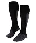 FALKE Men's SK1 Comfort M Kh Wool Silk Warm Thick 1 Pair Skiing Socks, Black Black-Mix 3010, 8-9