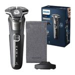 Philips Shaver Series 5000 - Wet & Dry Electric Shaver in Carbon Grey with 1 x Integrated Pop-up Trimmer, Soft Pouch, Protective Cap and Charging Stand (Model S5887/13)