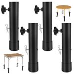 YUANYUU 4 Pieces Table Leg Extenders Set, with 4 Latch and 4 Locking Pin, 20cm Chair Leg Extenders, Heavy Duty Carbon Steel Adjustable Table Legs, Suitable for Tables and Chairs (1)