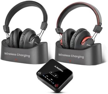 Avantree HT41899 Plus 2 - Dual Bluetooth 5.3 Wireless Headphones for TV Watching with Transmitter & Charging Docks, aptX Adaptive & Low Latency, Compatible with Optical & 3.5mm AUX TVs