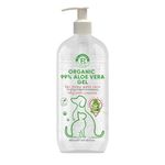 BS Organic Farm Aloe Vera Gel for Dogs & Cats | itchy dog skin relief | soothe, moisturiser, after sun care for dry pets skin | stings, insect bites 100% pure ingredients 500ml