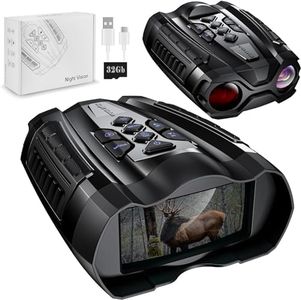 Night Vision Goggles, Night Vision Binoculars with 3.5" HD Display,4000mAH Rechargeable Night Vision Scope for Darkness,32GB Card for Photo and Video, Adjustable Digital Zoom and IR Modes,Black