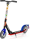 Hurtle Renegade Kick Scooters for Kids Teenagers Adults- 2 Wheel Kids Scooter with Adjustable T-Bar Handlebar - Alloy Anti-Slip Deck - Portable Folding Scooters for Kids with Carrying Strap