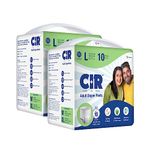 CIR Adult Diaper Pants Style | Adult Diaper Large Size (L)|Waist (90-120cm I 35" - 47") |10 hr Absorption-Protection | Unisex with Wetness Indicator | Odour Control | Goodness of Aloe Vera | 20 Units