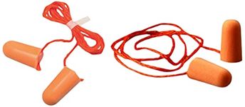 3M 1110 Corded Foam, Noise Reduction Ear Plugs (Pack Of 10),orange & AREX040 1110 Corded Foam Ear Plugs (Pack of 5)