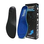 Moldable Plantar Fasciitis Insoles Feet Pain Relief Orthopedic Arch Support Insoles for Mens or Womens Foot Standing All Day,Wear or Heat Moldable Inserts, Blue, Women's5.5-6