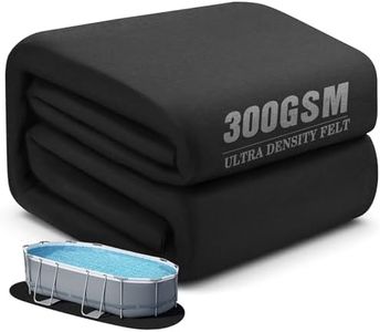 UIRWAY 12-Foot-by-18-Foot Oval Pool Liner Pad for Above Ground Pools, [2026 New Pool Pad 300G/M² Thicker] Heavy Duty Under Pool Padding to Protect The Bottom of Aboveground Pool, Geotextile Material