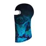 Buff High Mountain Polar Patterned Balaclava - Blue, One Size