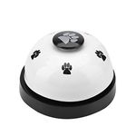 Dog Door Bell and Press Bell Pet Training Press Bell Iron Sturdy Durable Pet Bell Desk Bell Call Bell for Dog Toilet Training Bell Interaction Bell (White)