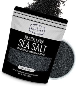 Hawaiian-Style Black Lava Sea Salt for Cooking & Finishing, Black Sea Salt with Activated Charcoal, 5 LB Pouch