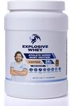 Explosive Whey Athlete Series Whey Protein 100% Isolate - 1kg | Trusted by M.S. Dhoni & Kedar Jadhav | Informed Sport Certified | Muscle Support & Recovery - 26g/Serving (Dutch Coco-Butter)