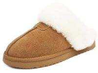 Slippers for Woman Men Shearling Fur fuzzy indoor and outdoor Suede house memory foam slippers