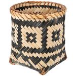 DOITOOL Wicker Waste Paper Bin Rubbish Basket Rustic Woven Trash Can Rattan Garbage Container Decorative Basket Arranging Flowers Holder for Home Office Organizer