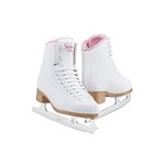 Jackson Ultima Classic SoftSkate 380 Womens Ice Skates Women-Kids Skates-Toddler Skates – Comfortable Figure Skates for Ice Skating & Recreational Figure Skating, Size 8 Medium Width–White/Pink
