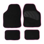 Sakura SS5468 Car Carpet Mats, Pink, Pastel, Set of 4