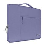 MOSISO Laptop Sleeve Compatible with MacBook Air 13 M3 A3113 M2 A2681 M1 A2337 A2179 A1932/Pro 13 M2 M1 A2338 A2251 A2289 A2159 A1989 A1706 A1708,Polyester Multifunctional Bag, Lavender Gray