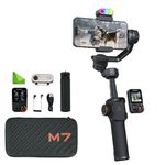 Hohem iSteady M7 Gimbal Stabilizer for iPhone,3-Axis Gimbal for Smartphone w/AI Tracker & Detachable Remote & Extendable Pole & Magnetic Light,Phone Stabilizer for Video Recording,Hohem M6 Kit Upgrade
