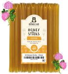 The Honey Jar Plain Honey Sticks - Pure Honey Straws For Tea, Coffee, or a Healthy Treat - One Teaspoon of Flavored Honey Per Stick - Made In The USA with Real Honey - (50 Count)