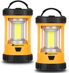 Camping Lantern, 3200LM Bright Camping Lights, 4600mAh Rechargeable LED Lantern, Flashlight for Power Outages/Fishing/Hurricane/Emergency, CT CAPETRONIX Camping Accessories (2-Pack)