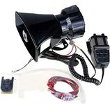 YIDA 12V 80W 7 Tone Sound Car Siren Vehicle Horn With Mic PA Speaker System Emergency Sound Amplifier Car Siren Speaker