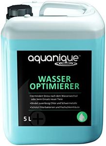 AQUANIQUE Optimizador de Agua de 5 l (para 20.000 l) | Cuidado del Agua para acuarios | Cambio de Agua | Cuidado del Acuario apropiado