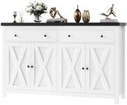 FOTOSOK Sideboard Buffet Cabinet wi