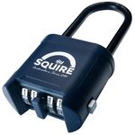 Squire Mystic Combi BF60/2.5 Extra Long Shackle Heavy Duty Combination Padlock – 4 Wheel Code Lock for Gates, Chains, Containers & Outdoor Use – Keyless Security