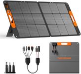 110W Portable Solar Panel for Jackery/EF/Bluetti/Anker/Goal Zero Power Station, IP68 Waterproof, 24% Efficiency, MC4 Output, ETFE Foldable Solar Charger with Adjustable Kickstand for Camping Outdoor