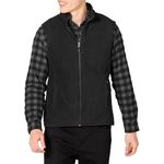 Amazon Essentials Men's Full-Zip Polar Fleece Vest (Available in Big & Tall), Black, Large