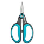 GARDENA HerbCut: stainless steel herb scissors for cutting herbs with woody stems, 52 mm blades, handles made from recycled plastic, with leaf stripper for herbs like rosemary (12214-20)