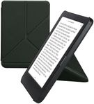 kwmobile Origami Case Compatible with Kobo Clara BW/Colour Case - Slim PU Leather Cover with Stand - Dark Green