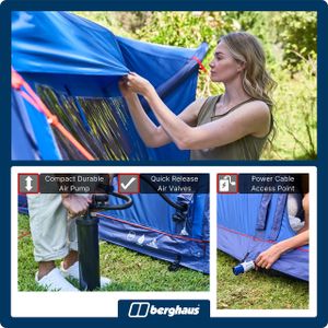 Berghaus Air 800 Nightfall 8-Person Tent – Inflatable Family Shelter