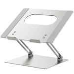 Besign LS10 Aluminum Laptop Stand, Ergonomic Adjustable Notebook Stand, Riser Holder Computer Stand Compatible with Air, Pro, Dell, HP, Lenovo More 10-14" Laptops (Silver)