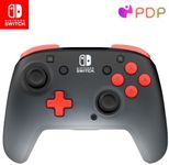 PDP REMATCH Enhanced Wireless Nintendo Switch Pro Controller, Rechargeable 40 hour battery power, Dual Programmable Gaming Buttons, 30-foot Connection, Licensed by Nintendo: Black Fade (Red & Black)