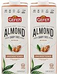 Gefen Unsweetened Almond Milk 33.8oz (2 Pack), Just 3 Ingredients, No Binders or Preservatives, Gluten Free, Vegan, Dairy Free, Soy Free, Non GMO, Kosher for Passover