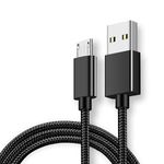 Micro USB Cable Android Charger Cable Fast Charging Cable Nylon Micro USB Charger cable Compatible with Samsung Galaxy S7 Edge S6 S5 J7 J5 J6 J3 A6 A10, Huawei Y6 Y7, Tablet (1 Meter)