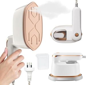 1100W 2-in-1 Travel Steamer & Iron | 3 Steam Modes for Fast Wrinkle Removal, 180° Foldable Handle | Compact Portable Clothes Steamer for Home & Suitcases | Gift-Ready Appliance with Storage Pouch