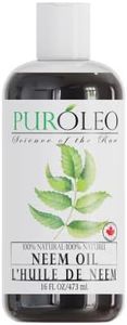 PUROLEO NEEM Oil 16 Fl Oz/473 ML (Packed In Canada) Pure and Natural Neem Oil for Multipurpose Use | Neem Oil extracted from NEEM Plante Chemical free Neem Oil Spray
