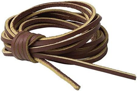 IPEA Cordino in Vera Pelle Quadrato per Accessori, Artigianato, Scarpe, Moda - Pelle Premium Made in Italy - 3m Lunghezza ­- Lacci - Cordino in Cuoio 3 mm Ritagliabile - Colore Choco