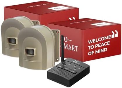 Hosmart 800 Meters Long Range, Wireless Outdoor Entry Alarm System, Weatherproof Motion Detector and Rechargeable Sensor (1 Receiver and 2 Sensors)