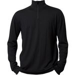 Cold Snap Merino, 1/4 Zip Top, Midweight, 210 gsm, 100% Merino Wool, Black, XL